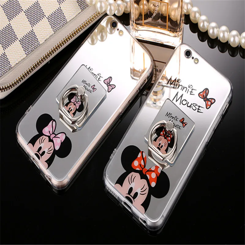 

Mickey Mouse Mirror Phone Cases for oppo A33 A37 A57 A59 R9 R9S R11 Plus TPU for Vivo Y51 Y66 Y67 X20 X7 X9 X9S Plus Back cover