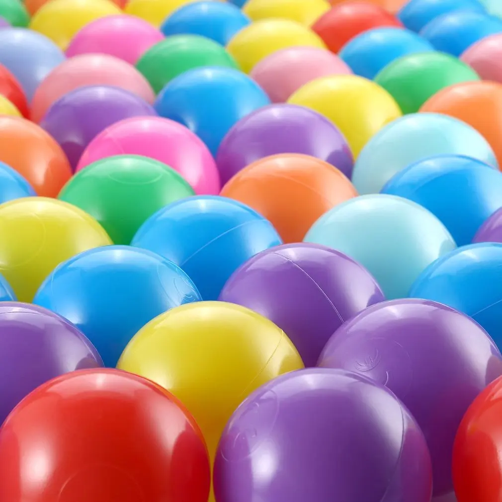 50/150 шт красочные мячи, мягкие пластиковые океанские шарики, экологически чистые забавные детские игрушки для плавания, бассейн, океанские волнистые шарики диаметром 7 см