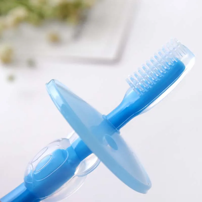1PC Kids Soft Solid ColorSilicone Training Toothbrush Baby Children Dental Oral Care Tooth Brush Tool Baby Kids Teething Teether