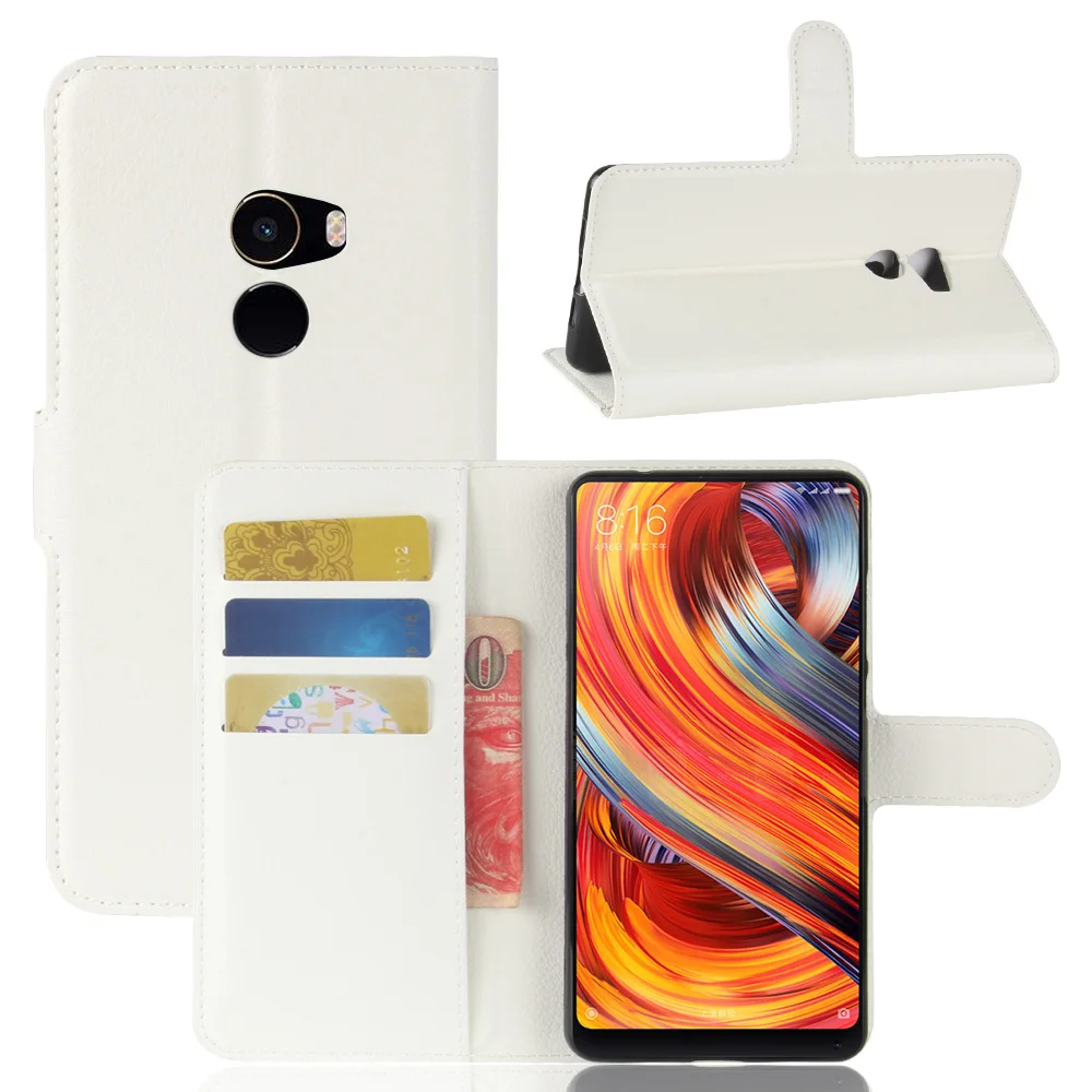 30 шт./лот личи зерна Бумажник кожаный чехол с держателем карты для Xiaomi MIX 2 MIX 2S Max 3 Max 3PRO