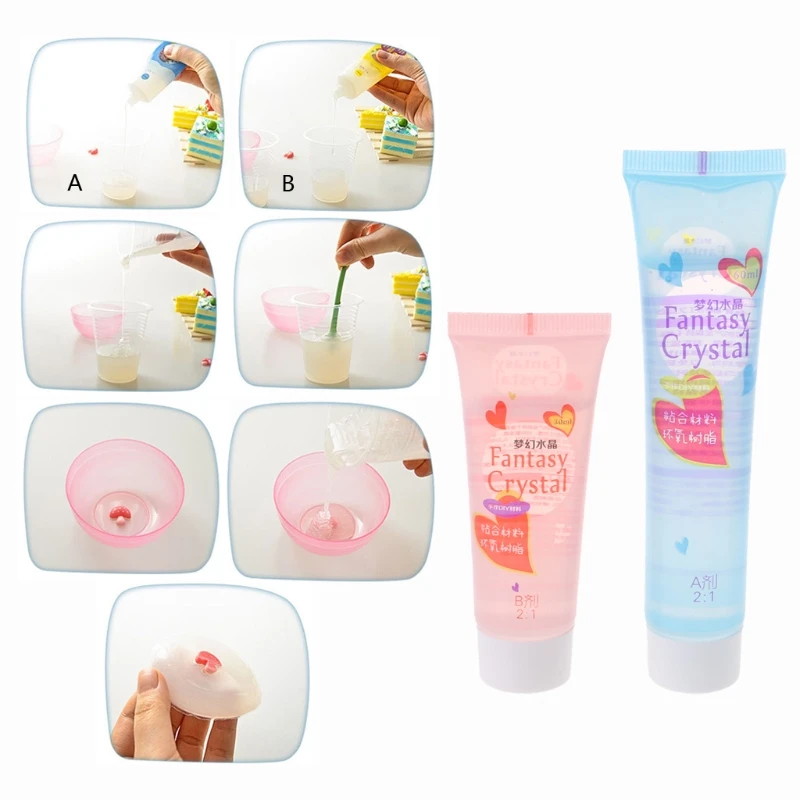 

90ml Epoxy Resin AB Glue 2:1 Adhesive for DIY Handmade Jewelry Fantasy Crystal Jewelry Tools Making