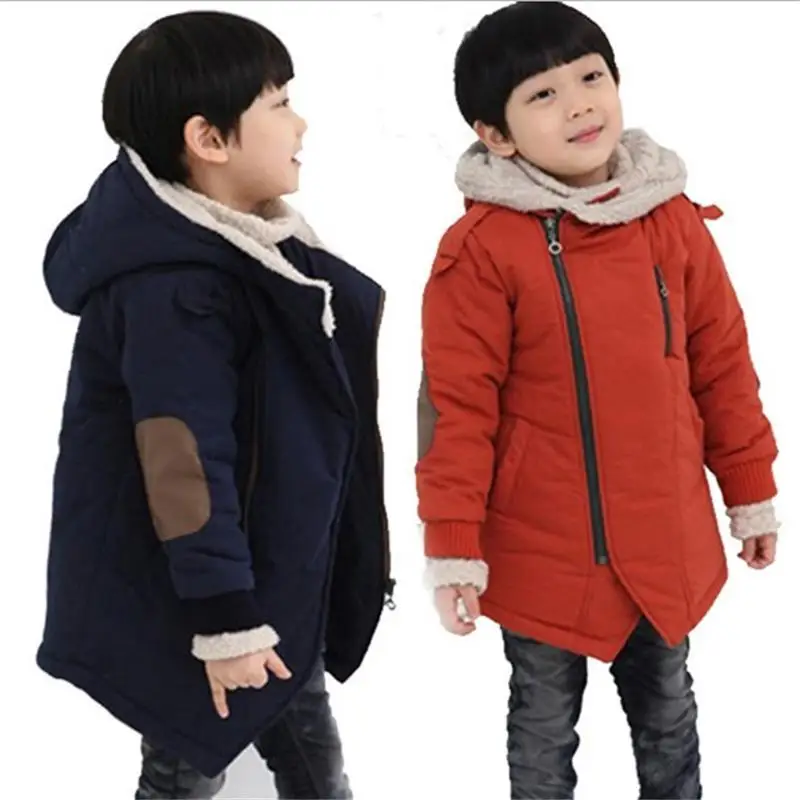 

Boys Winter Jacket Boys Hooded Warm Velvet Coat Children Casual Outwear Big Boys Thicken Fleece Velvet Jackets