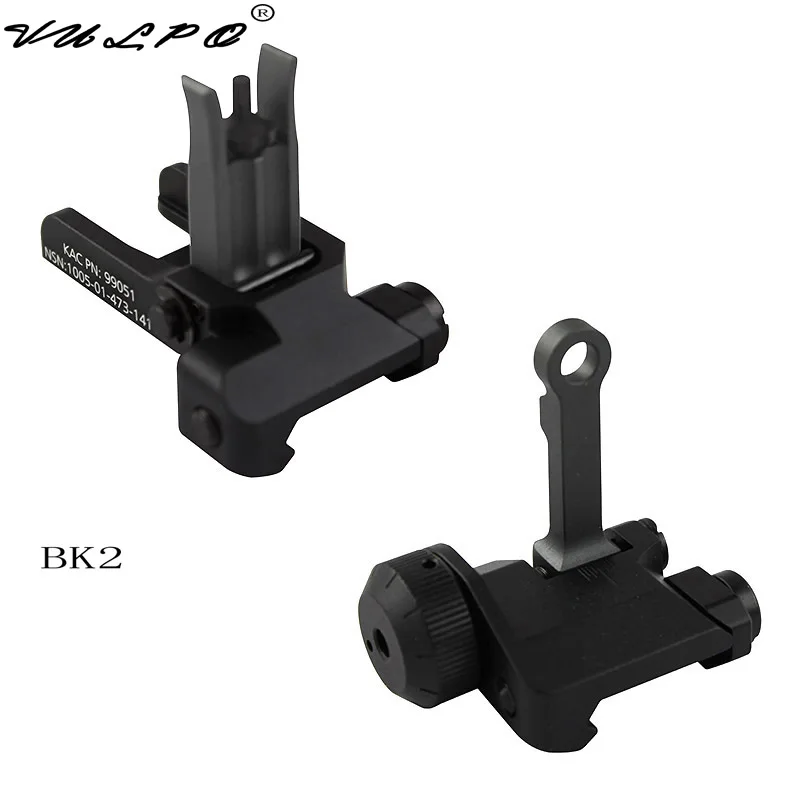 Vista de Ferro Traseira para a Caça Vulpo Tático Estilo m Flip up Dobrável Frente Vista Airsoft Kac 300 8 Cheap Lunetas Riflescopes