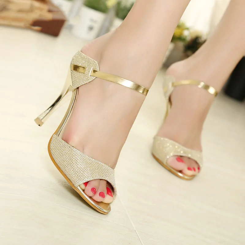 LAKESHI-Summer-Women-Pumps-Small-Heels-Wedding-Shoes-Gold-Silver-Stiletto-High-Heels-Peep-Toe-Women (2)