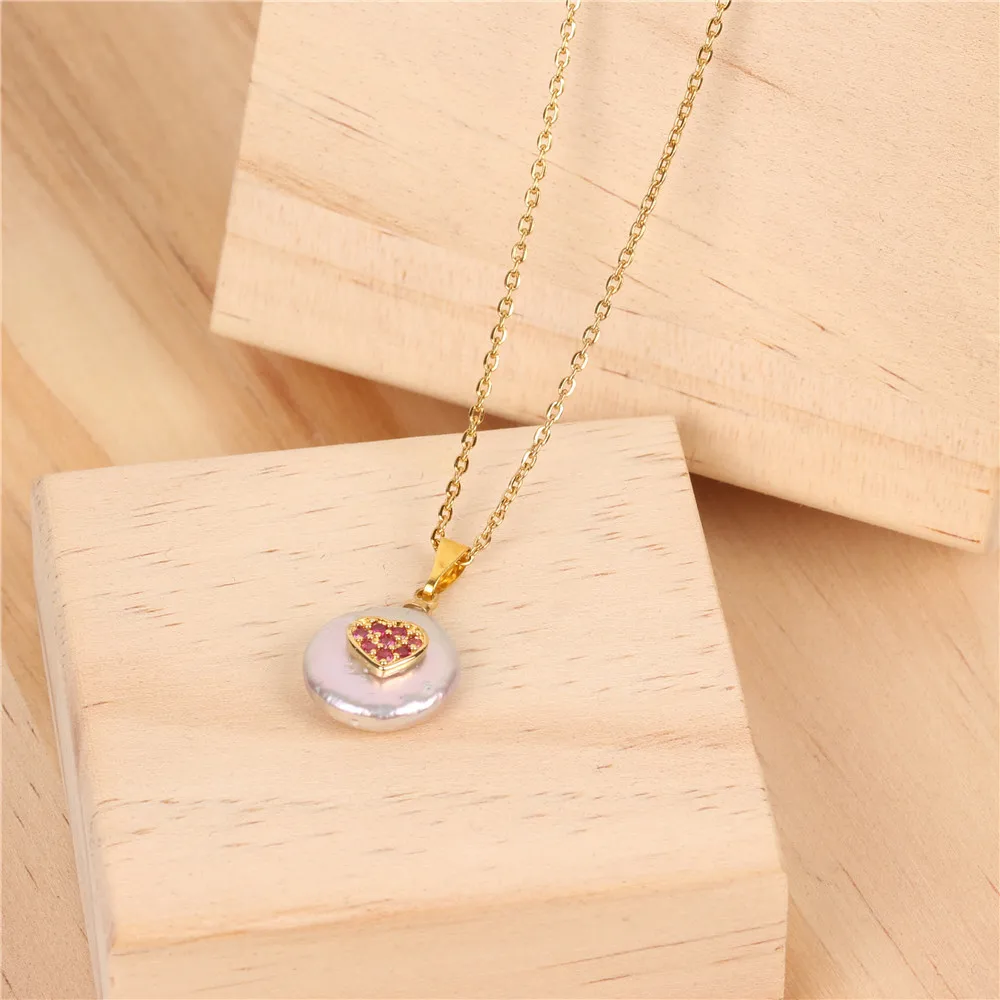 

MEIBEADS 1pc Bohemian Irregular Baroque Pearl Pendants Necklace Simple Design Wild Elegant Charm Necklace For Women Jewelry