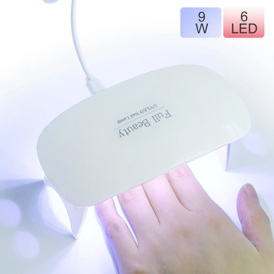 

Mini 9W Nail Dryer UV LED Lamp Portable USB Charge 45s 60s Timer Drying Machine For All Gel Polish Nail Art Manicure Tool LE1016