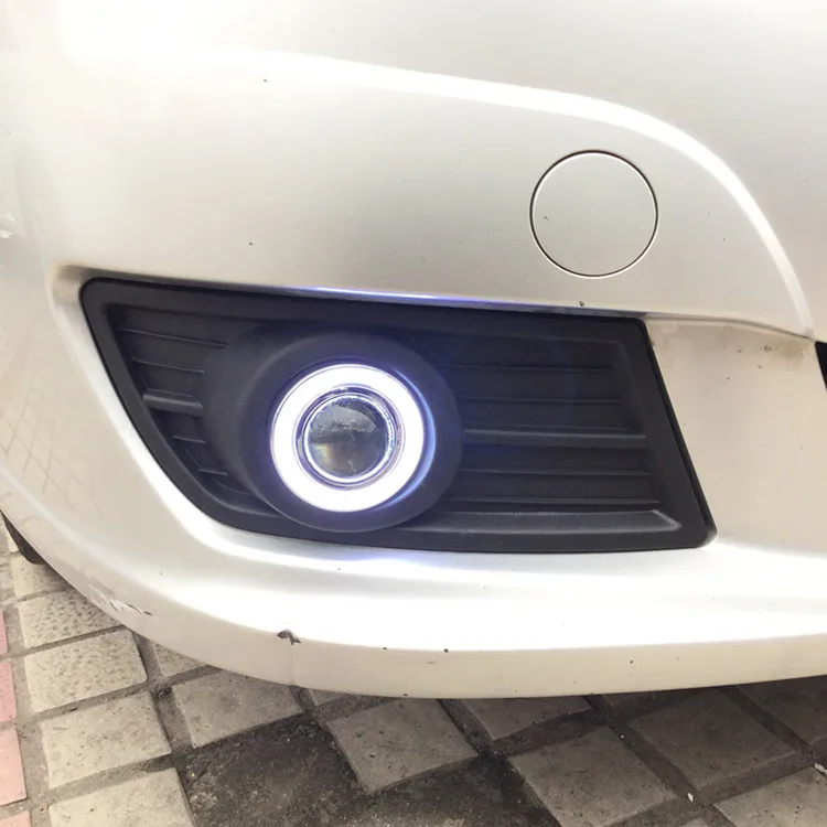 eOsuns удара ангел глаз светодиодные фары дневного света DRL + гало Противотуманные фары + объектив проектора + противотуманные лампы чехол для Mazda счас 2011-12 eOsuns удара ангел глаз светодиодные фары дневного света DRL + гало Противотуманные фары + объектив проектора + противотуманные лампы чехол для Mazda счас 2011-12