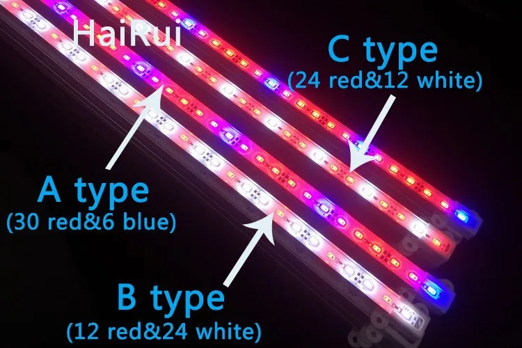 1 шт. 0.5 м популярных привело аквариум Бар Водонепроницаемый SMD5630 12 В LED 10 Вт растет свет жесткая лента гидропоники овощей аквариум