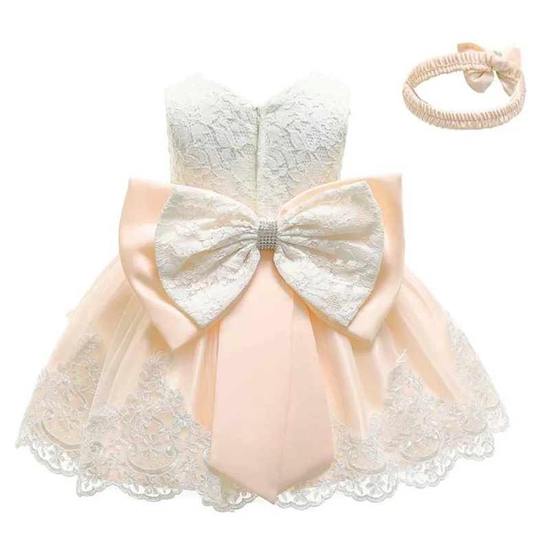 Платье для малышей кружевное платье на крестины с блестками и цветочным узором; Одежда для новорожденных девочек; праздничный костюм принцессы для дня рождения - Цвет: as picture