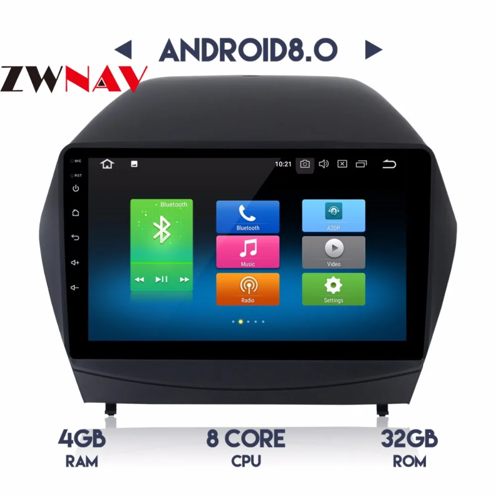 Excellent 10.2 inch RAM 4GB+32GB Octa Core Android 8.0 CAR DVD GPS Player For Hyundai IX35 2009 2010 2011-2015 Stereo Radio Satnav Unit 2