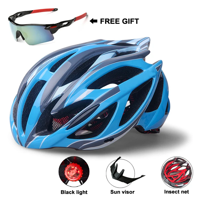

Matte Black Bicycle Helmets Men Women Helmet Back Light Mountain Road Bike Integrally Molded Cycling Helmets