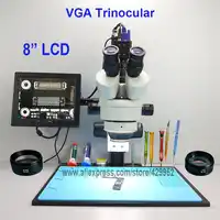 efix 2MP 3.5-90X 8 inch Soldering Trinocular Stereo Microscope Stand Lens VGA Digital Camera for Repair Mobile Phone Tools