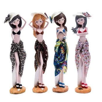 

Modern Cute Bikini Summer Swimsuit Beauty Figurines Resin Crafts Ornament Home Living Room Bar Decorations Fashion Student Gifts