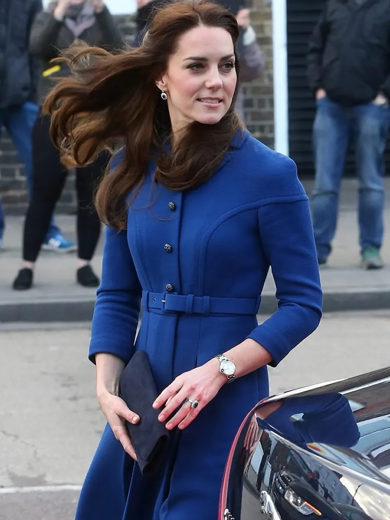 Новинка г.; весеннее платье принцессы Kate Middleton; модные синие рабочие платья трапециевидной формы