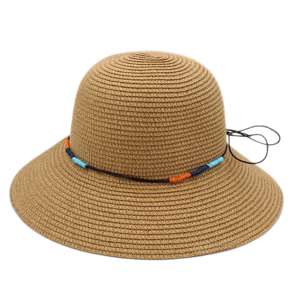 Mistdawn Floppy Brim женская соломенная шляпа летняя пляжная уличная шляпа от солнца котелок с плетеной лентой ручной работы размер 56-58 см
