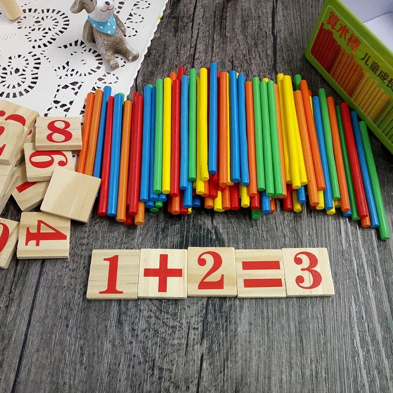 Arithmetic Toys for Kids Count the Stick Wooden Toys Iron Box Package Mathematical Operation 3-4-5-6-7-8 Years Arithmetic Toys for Kids Count the Stick Wooden Toys Iron Box Package Mathematical Operation 3-4-5-6-7-8 Years