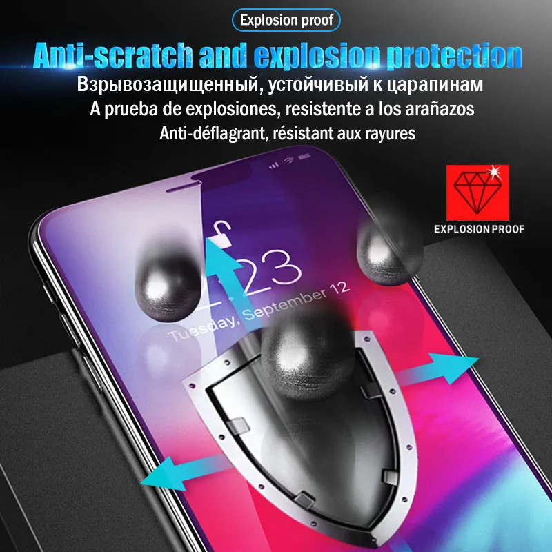 15D полный закругленный протектор экрана Гидрогелевая пленка для iPhone 11 Pro 7 X XR XS Max 8 6 Plus 6s защитная пленка(не стекло