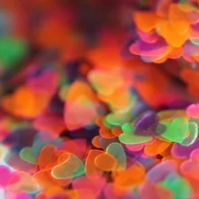 Красивые прозрачные блестящие неоновые сердца блестят пайетками для маникюра ногтей/смолы/свечи/Свадебные украшения Confet