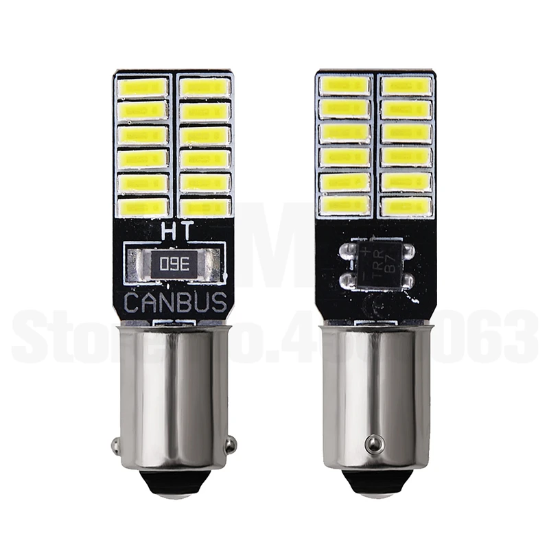 2x BA9S светодиодный s T4W супер яркий 4014 светодиодный 24 SMD Автомобильный номерной знак огни авто лампа маркер светильник неполярность DC 12 В