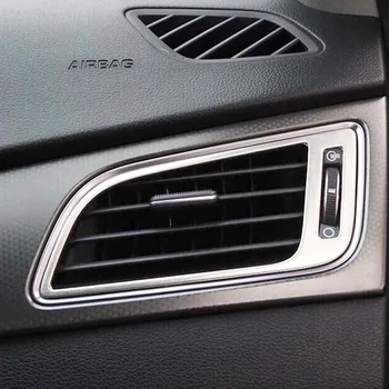 

ABS Chrome For 2015 2016 2017 Hyundai Sonata car styling auto accessories Car Air Condition outlet Vent frame Cover Trim