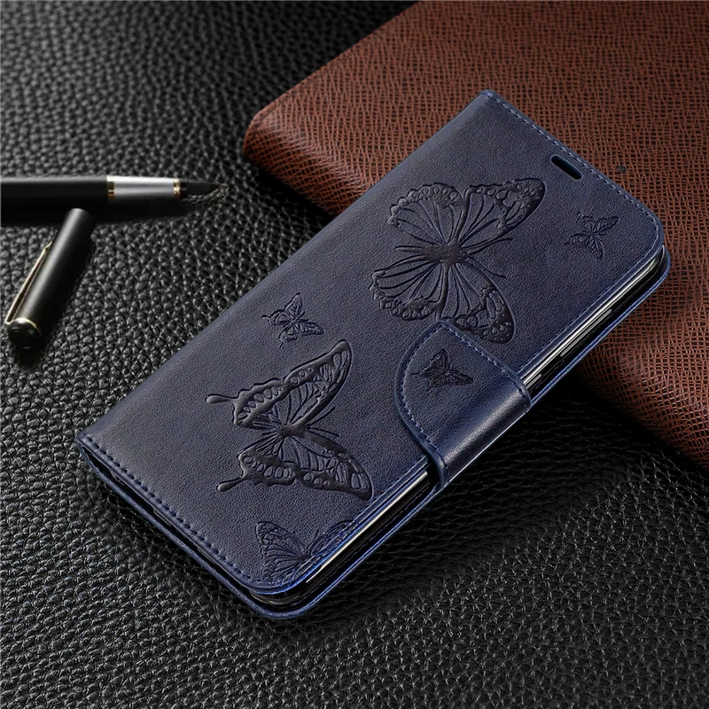 Чехол для Huawei Y5 Y6 Y7 2018 2019 чехол-кошелек с тисненой бабочкой флип-чехол из