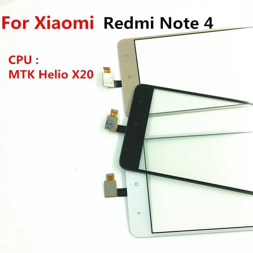 Сенсорный экран для Xiaomi Redmi Note 4 задняя панель Сменный датчик переднее стекло