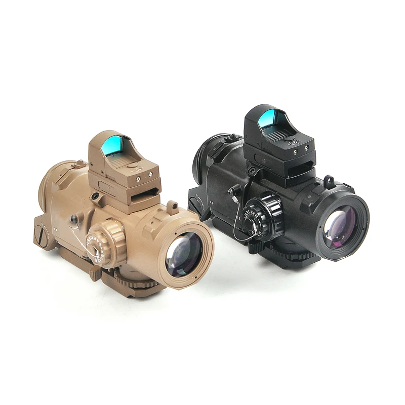 

Tactical Wide Angle Sight 1x-4x Fixed Dual Purpose Scope With Mini Red Dot Sight Hunting Scopes Sniper Scope