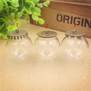 

20sets 30x20mm Glass globe 20mm base glass vial pendant jewelry glass bottle pendant glass dome cover charms