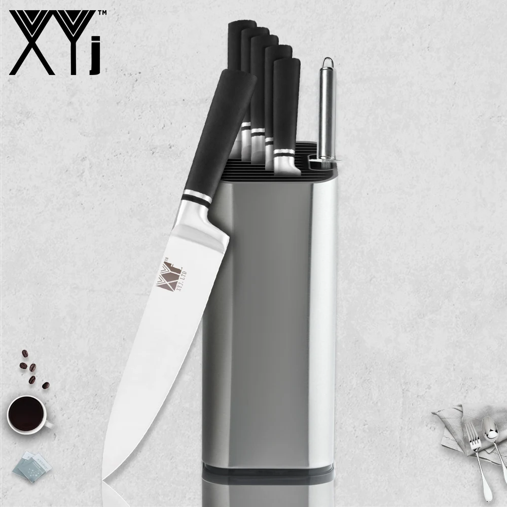 XYj японский, из нержавеющей стали Кухня Ножи " утилита Santoku шеф-повара нарезки хлеба точилка для ножей бар Ножи держатель