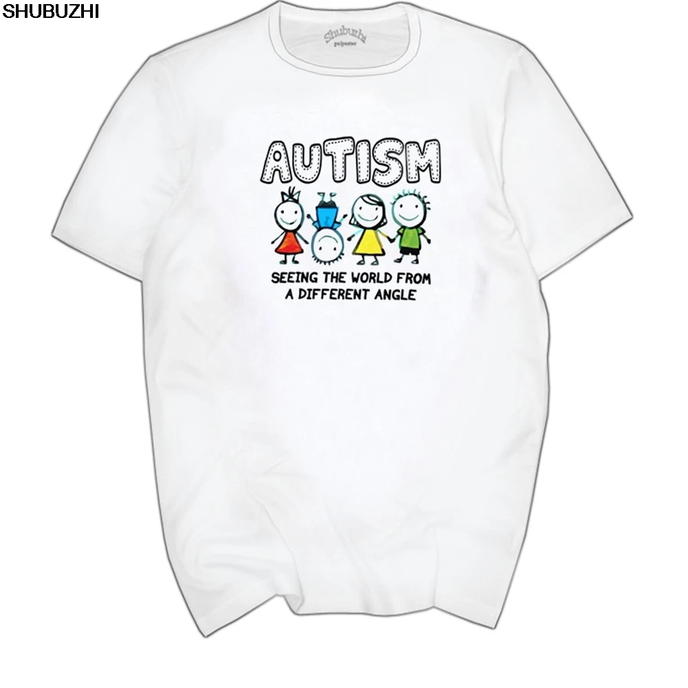 

Autism Seeing The World Differently Mens Soft T Shirt Autism Awareness Tee euro size 4xl 5xl drop shipping sbz4077