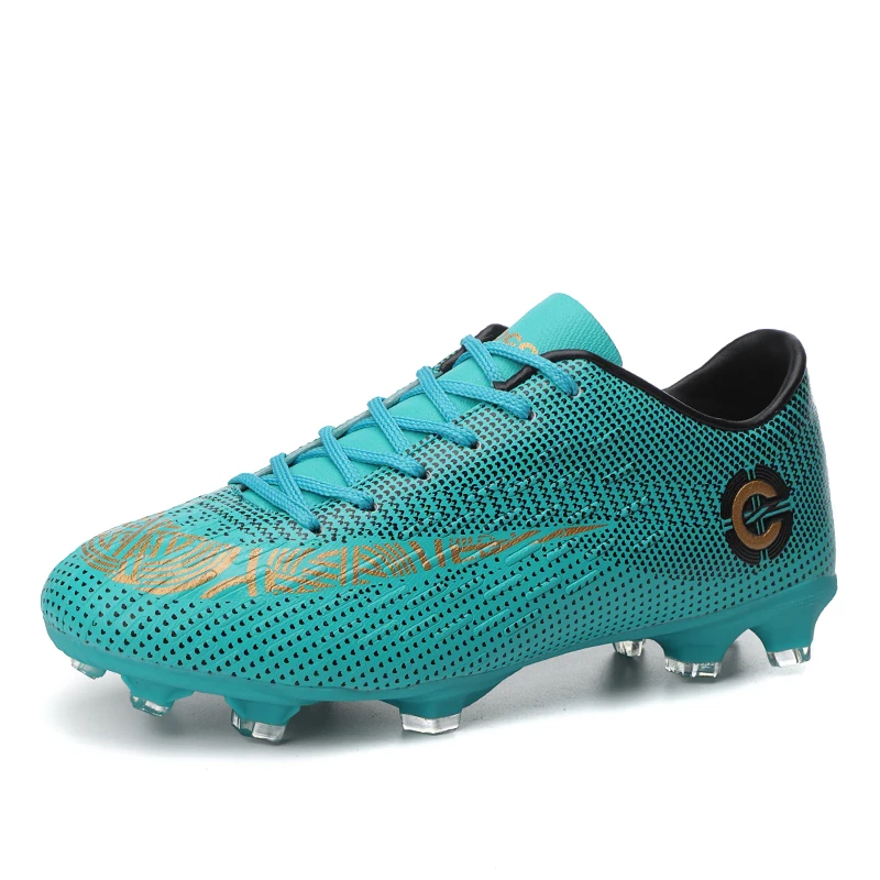 Lion Scream Football Shoes Professional Soccer Suferfly Futsal Sock Cleats Training Sport Sneakers Child Turf& Spike 33-44 - Цвет: 2040yuespike