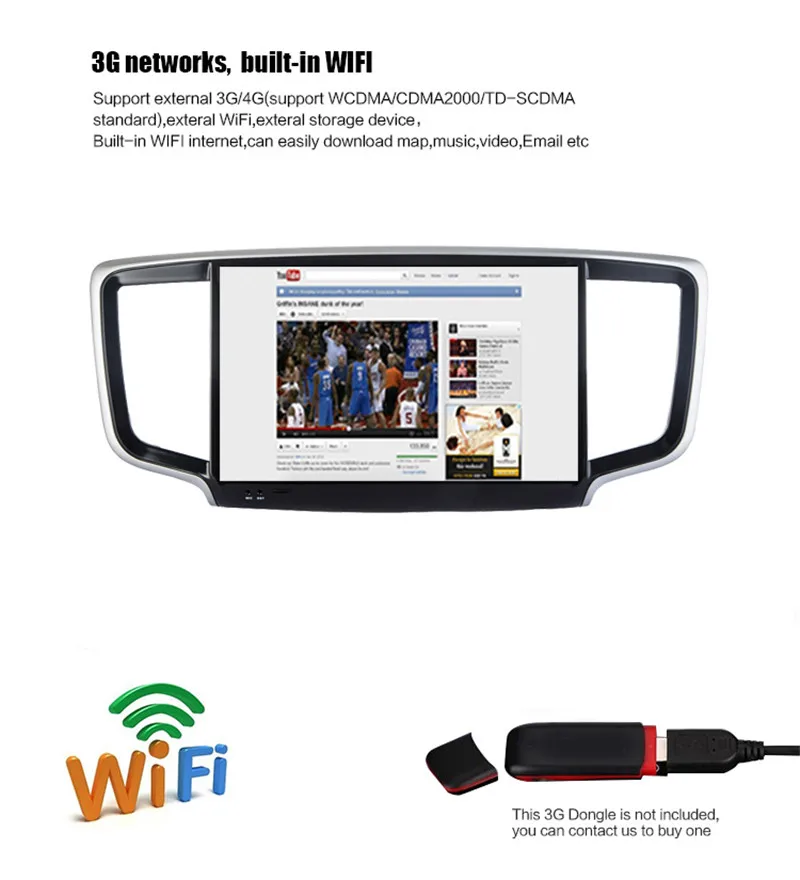double din car pc monitor For Honda Odyssey 2015