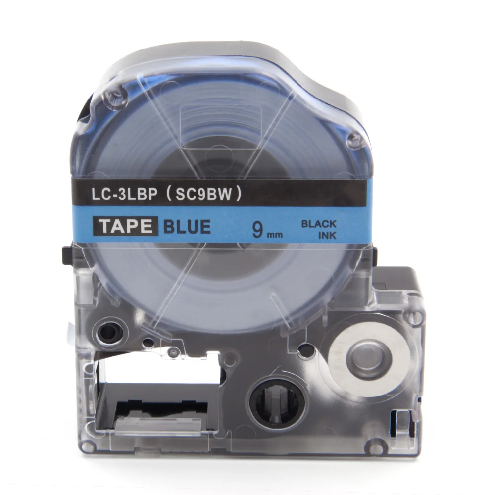 Absonic 9 мм черный на голубом скотче кассета SC9BW LC 3LBP запасная бирка для EPSON Label Maker LW 400
