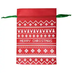 Рождественская Сумочка симпатичное, на шнурке для украшения с помощью сахара легкий детский подарок мешок конфет Festival Home