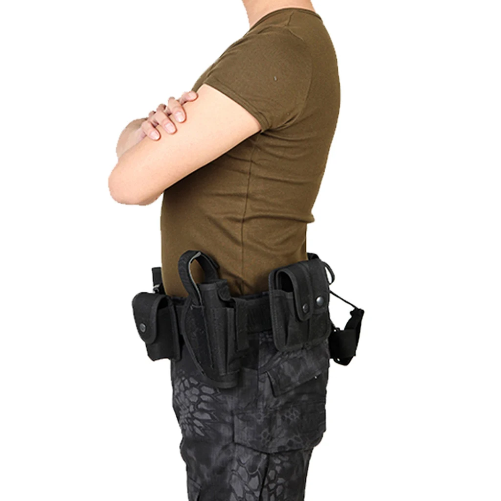 1 комплект, военный тактический поясной ремень, сумка, оборудование, полицейский охранник, радио кобура, фонарик, сумка