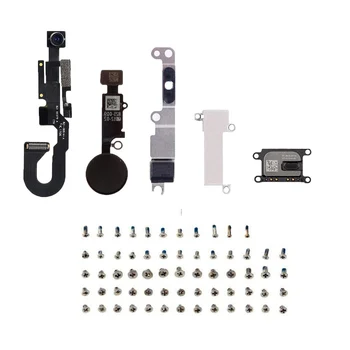 

For iPhone 7 7 Plus Front Camera Ear Speaker Plate home button key Flex cable with metal bracket + full set screws