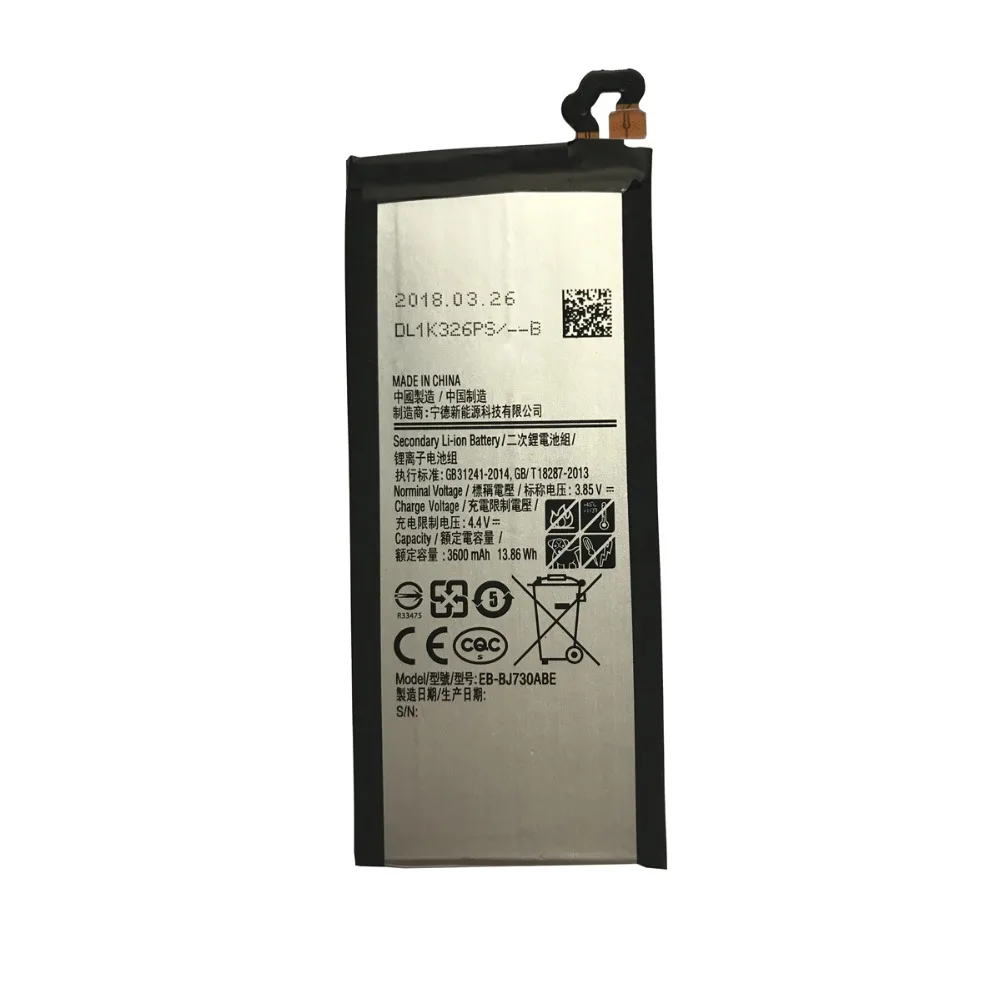 Оригинальный сменный аккумулятор EB BJ730ABE для samsung Galaxy J7 Pro 2017 J730 SM J730F J730FM 3600 мАч