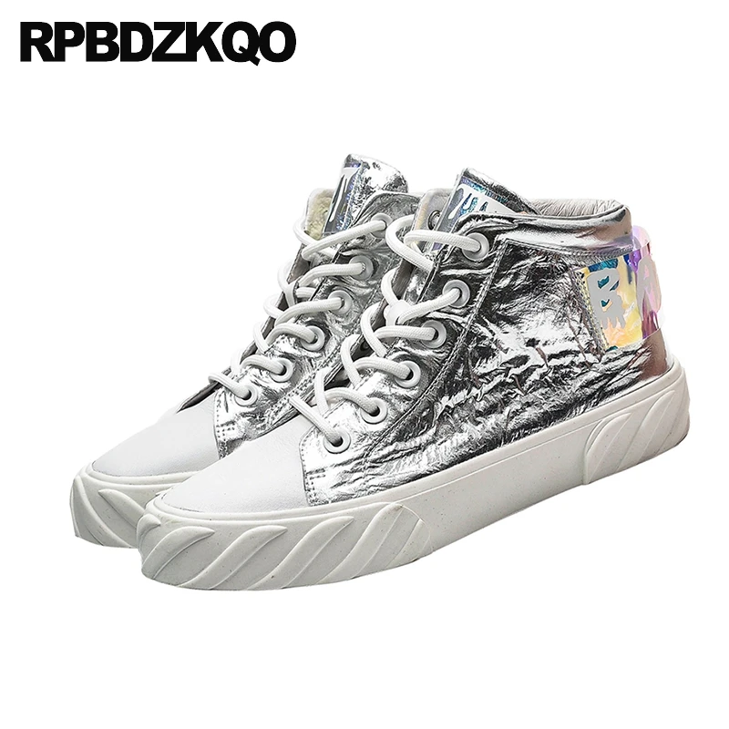 metallic silver sneakers women's shoes