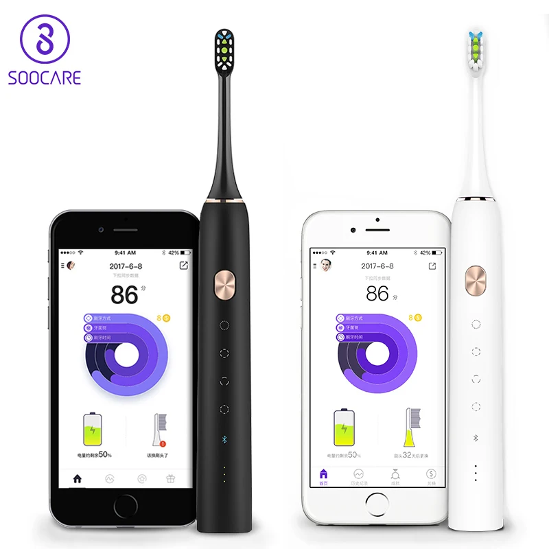 Xiao mi Цзя Зубная щётка Soocare X3 Soocare обновлена Soocas Sonic Smart чистой Bluetooth Водонепроницаемый Беспроводной зарядки mi приложение Home Xiao mi Цзя Зубная щётка Soocare X3 Soocare обновлена Soocas Sonic Smart чистой Bluetooth Водонепроницаемый Беспроводной зарядки mi приложение Home