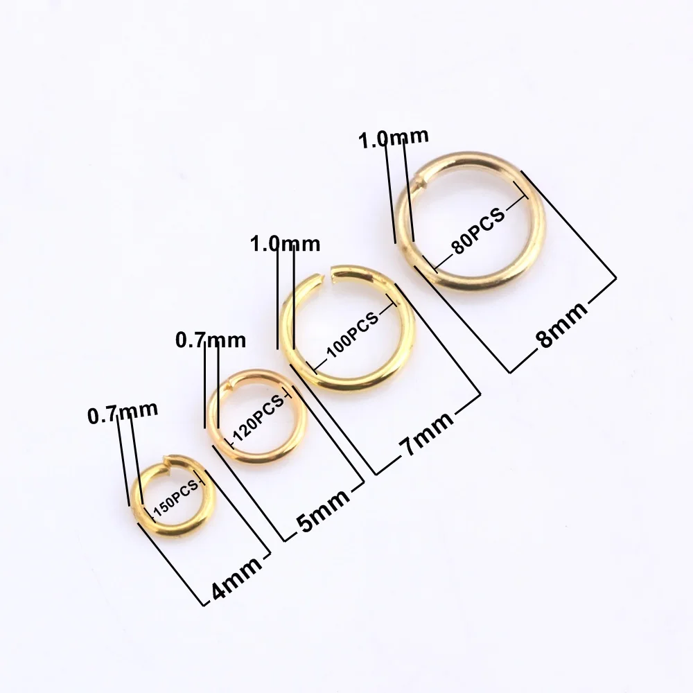 4mm Gold Jump Rings Round Smooth Gold Findings, Gold Supplies, Link, R –  LylaSupplies