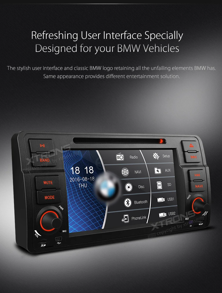 Clearance XTRONS 7 inch HD Digital Touch Screen Car DVD Player CANbus GPS Navigation For BMW E46/Rover 75/MG ZT 2001 2002 2003 2004 2005 4