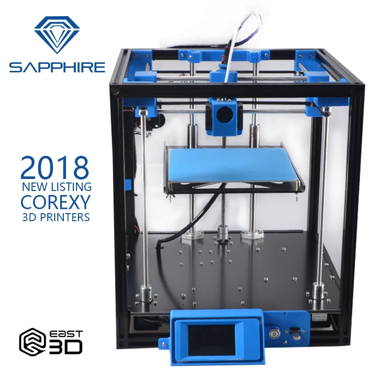 

East 3D 2018 sapphire 3D Printer Core-XY structure Automatic leveling Resume from accident power loss Fast installation