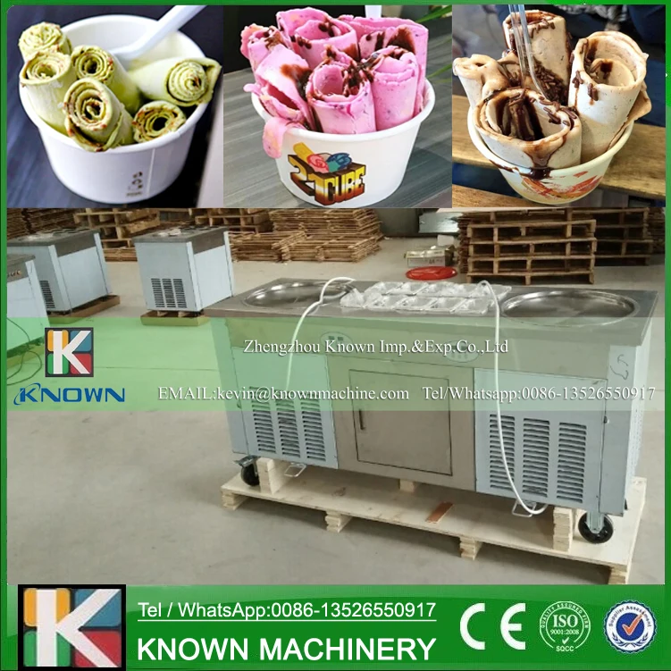 Fried ice cream machine price flat pan commercial fruit juice fry ice