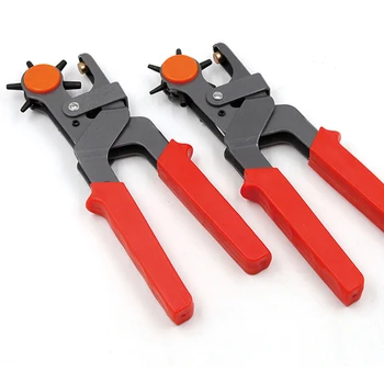 

6 Hole Multifunction Portable Leather Punch Pliers Hand Belt Hole Manual Holes Drilling Machine With Screwdriver