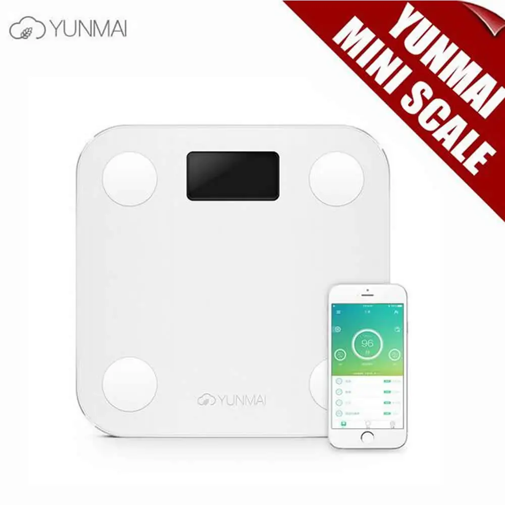 100% Оригинал YUNMAI МИНИ Смарт-Весы Поддержка Android 4.3 Bluetooth4.0 iOS7.0 Потеря Веса Цифровые Весы Жира