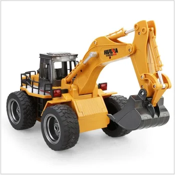 

6 Channel RC Truck Excavator Alloy Backhoes Bulldozer Remote Control Digger Engineering Vehicle Model Electronic Kids Hobby Toy