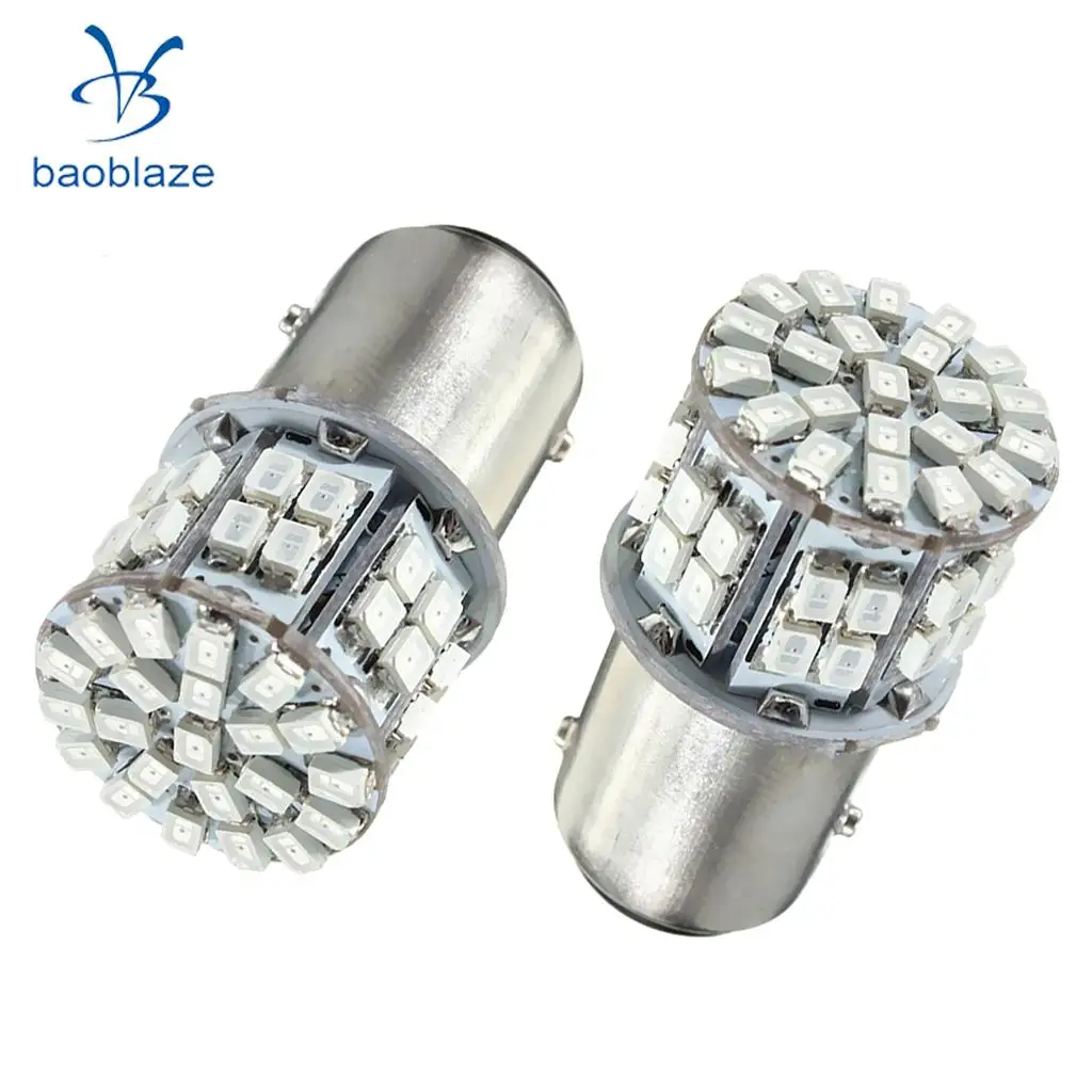2X 1157 1206 50SMD LED Brake Stop Light Taillight Turn Signal Lamp Bulbs Red