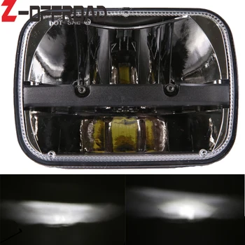 

5x7" led sealed beam truck rectangular headlight bulb replacement with Hi/Lo beam square projector lighting for Jeep Cherokee XJ