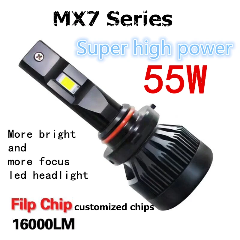 newly high quality Canbus H7 MX7 turbo kit brightest LED headlight PH-ZE 16000lm 55W Fog Driving Bulbs