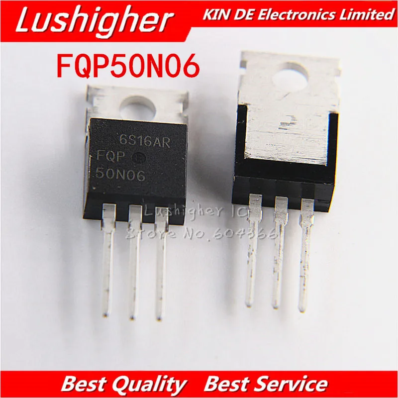 10 шт. FQP50N06 TO220 RFP50N06 50N06 50A 600 в MOSFET TO-220 n-канальный